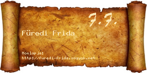 Füredi Frida névjegykártya